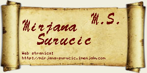 Mirjana Suručić vizit kartica